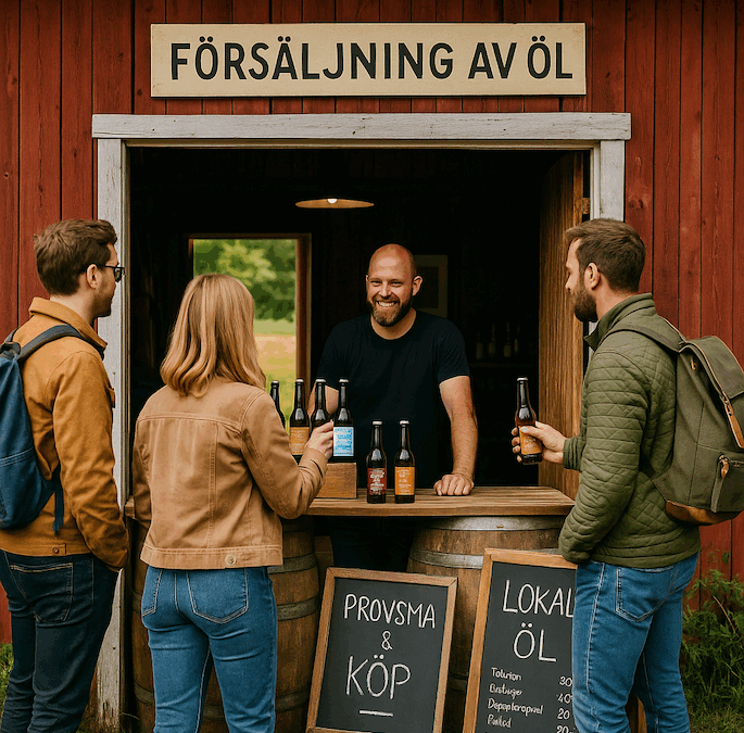 Gårdsförsäljning av öl är nu tillåtet i Sverige – det här gäller enligt lagen